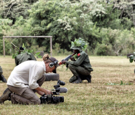 Documentary crew up close during training